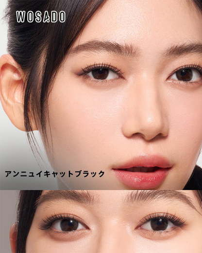 WOSADO ソフトマグネット式つけまつげ アンニュイキャットブラック